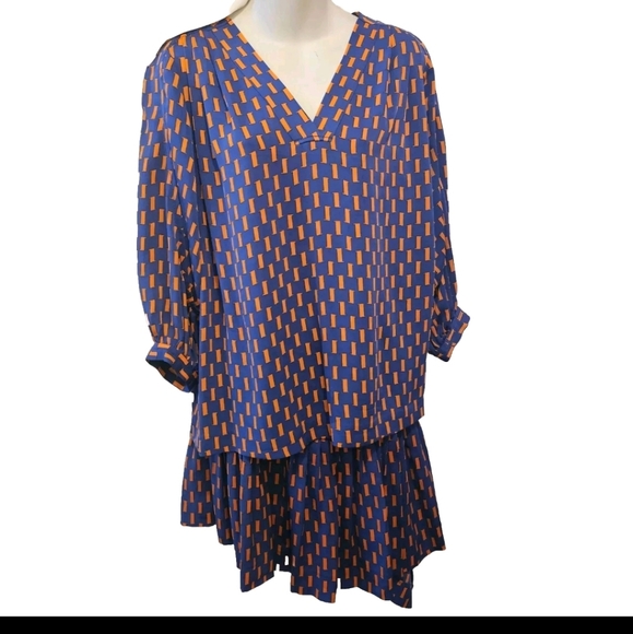 Diane Von Furstenberg set blue and orange - Picture 1 of 4